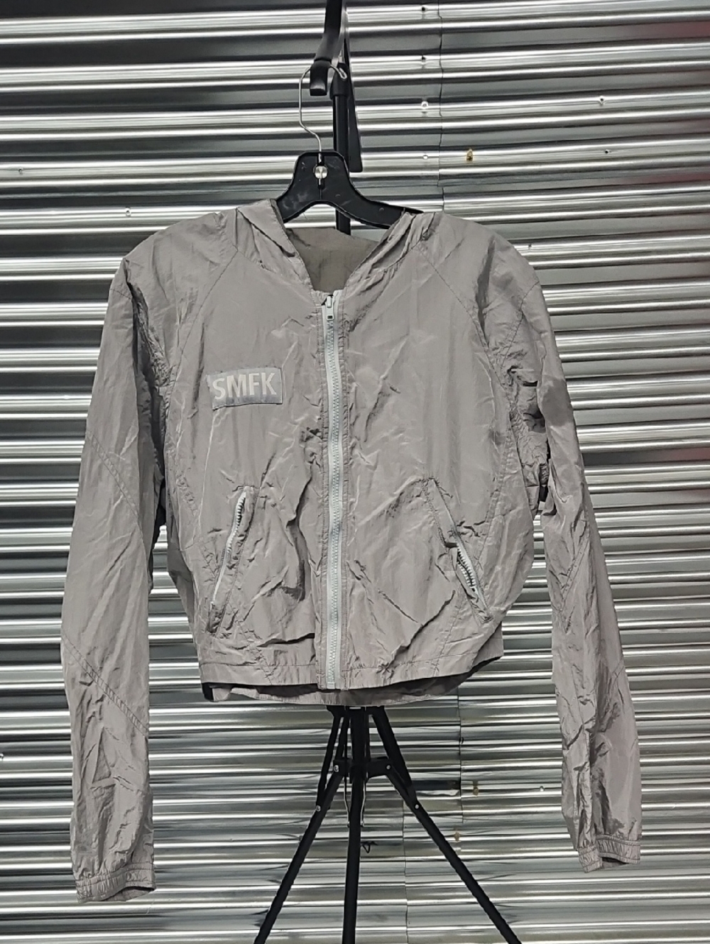 SMFK Women's Light Gray Hooded Zip Jacket